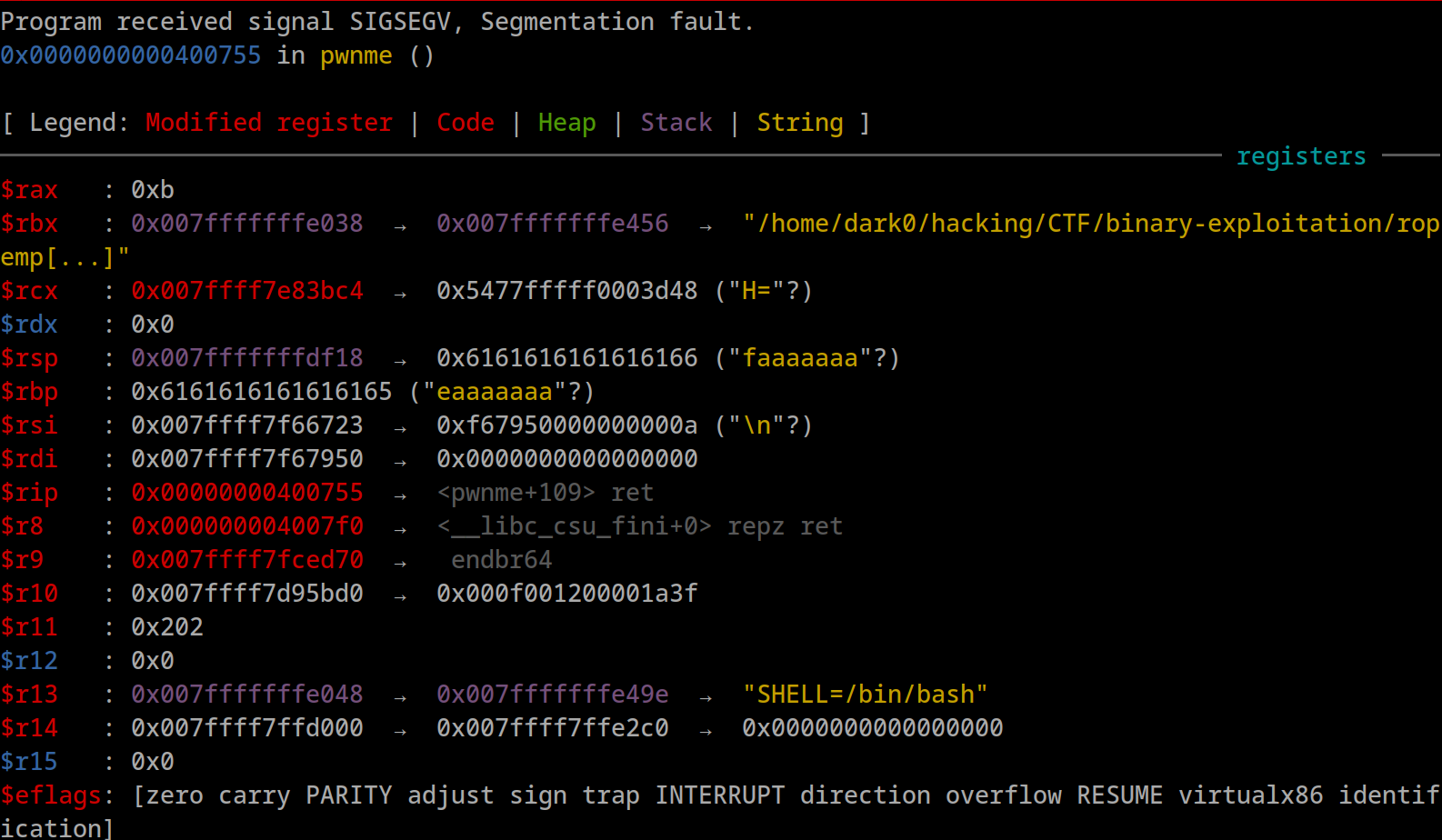 segfault